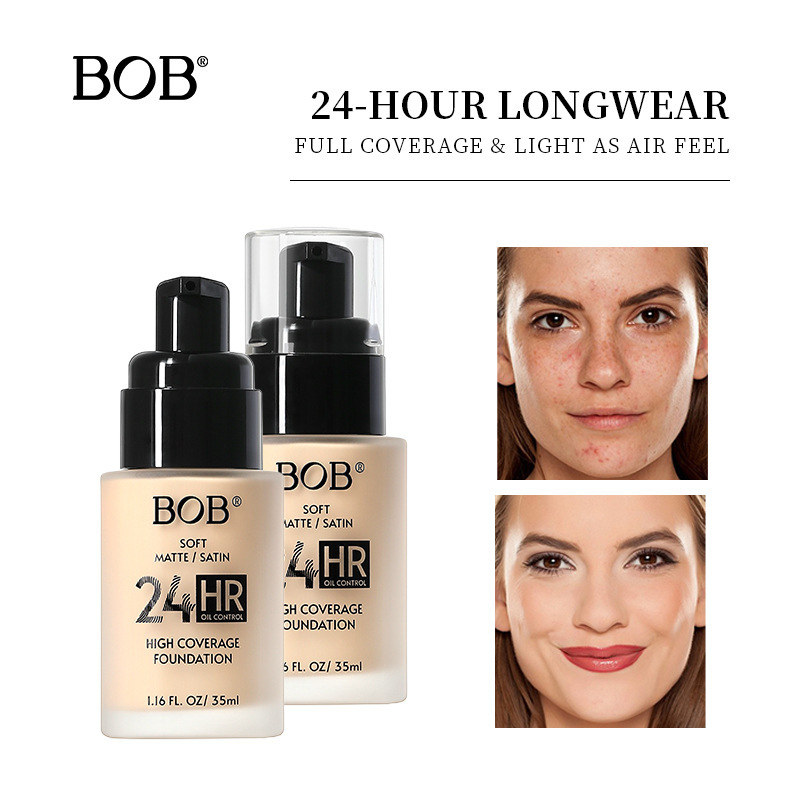 Cross-border exclusive bob Matte Concealer Foundation is a long-lasting oil-control and non-smudge blending foundation cream details Picture