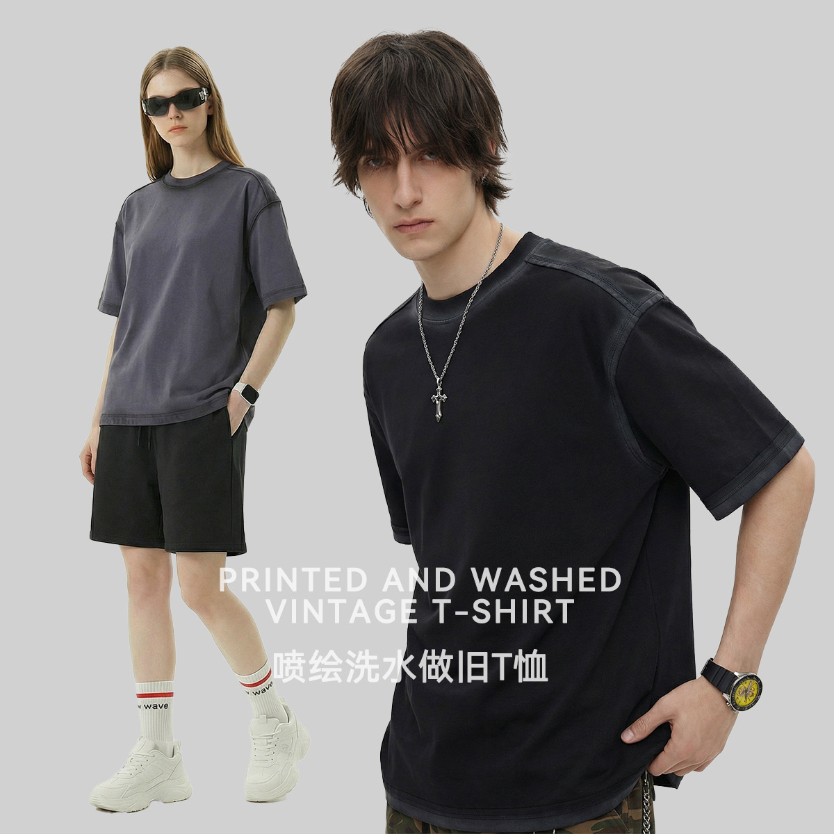 t恤男士短袖潮流/衣服男士半袖潮牌/服装男短袖韩版/T恤/T恤尾货产品图