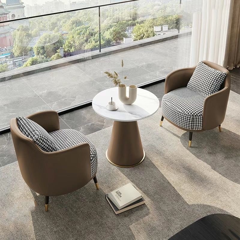 Star Factory wholesale negotiation table, simple office sofa, coffee table set, store reception and leisure table and chair three-piece set, sales office small sofa details Picture