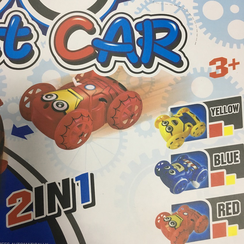 Cartoon spring stunt car, new plastic toy car chain double-sided car, children's educational street toy wholesale Application Scenario