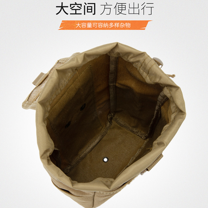 Outdoor tactical waist bag, military fan storage bag, sports waterproof mountaineering accessory bag, small items and sundries recycling bag Specification image