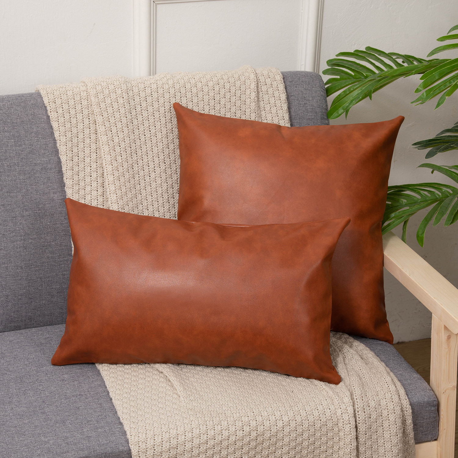 Amazon Pillowcases, Leather Cushions, Sofa Pillows, Waist Cushions, Office Pillows, Cross-Border Hotel Pillowcases, Wholesale For Foreign Trade details Picture