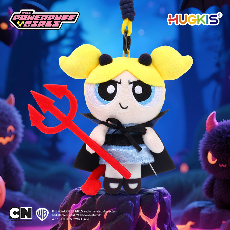 Authentic Powerpuff Girls plush toy pendant, Black magic flower bubble doll, Halloween hat gift Application Scenario