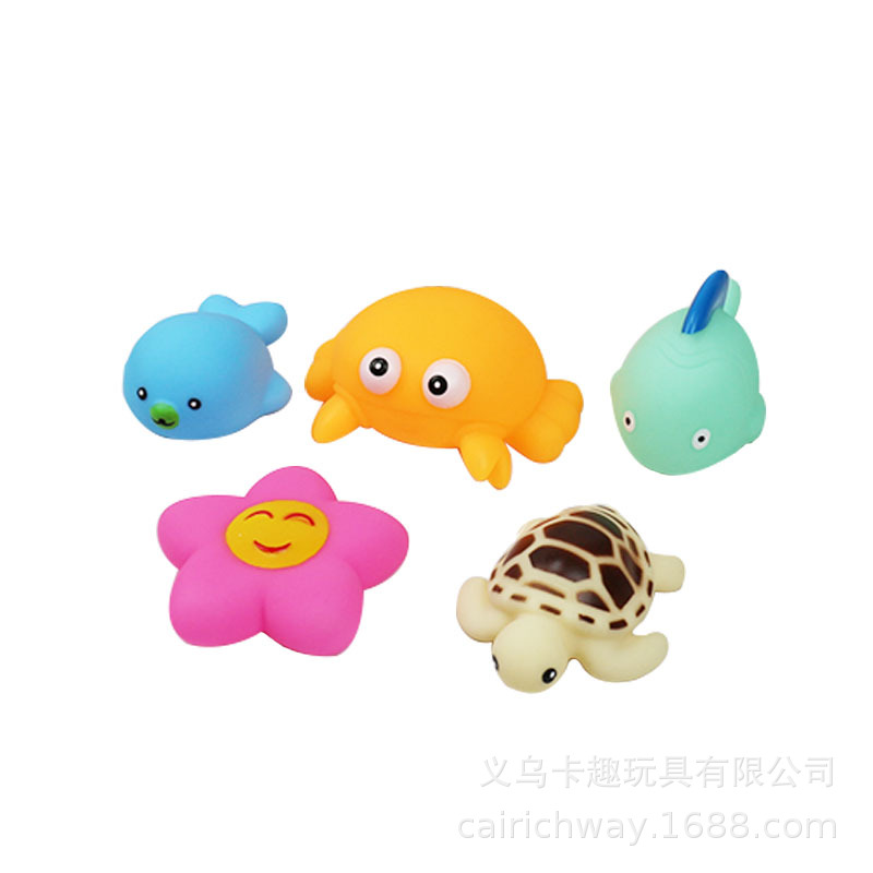 Children's bathing, bathing, playing in water, little sharks, Marine animals, babies can pinch and spray water, plastic pvc vinyl toys Item Picture
