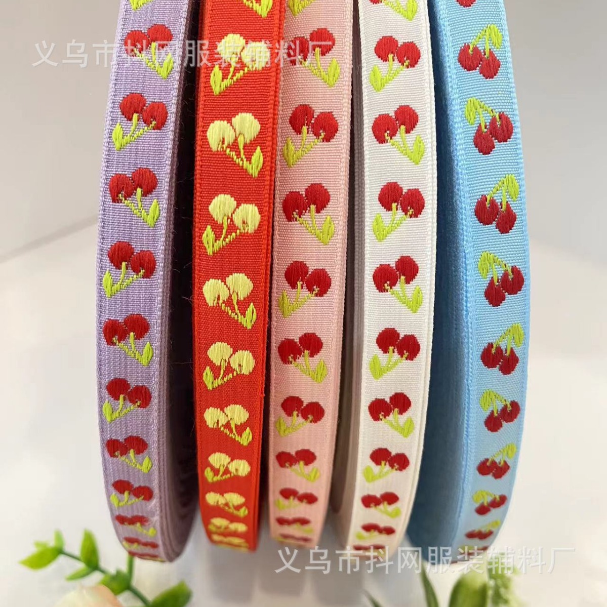 1 cm embroidered jacquard ribbon, hair accessory, headwear, shoe, hat, bag border strap, ethnic woven ribbon, satin ribbon, tie, DIY by hand