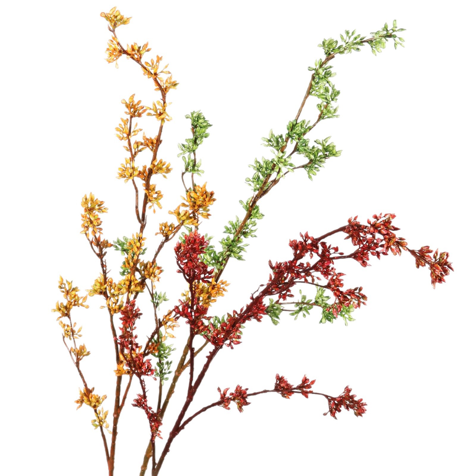 仿真小米果米仔兰插花配材米兰果家居客厅花艺装饰果子枝雪樱果白底实物图