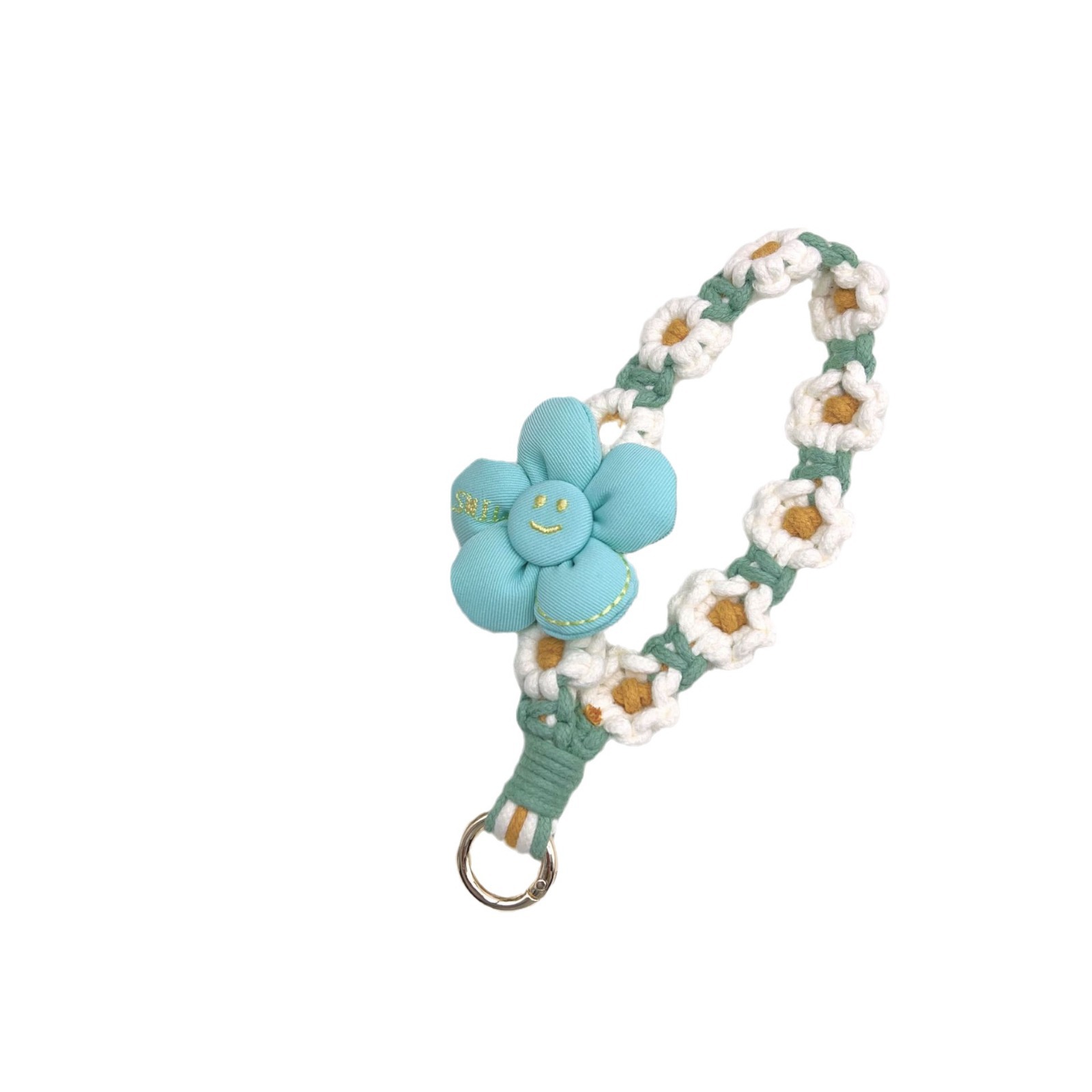 ins Nordic-style hand-woven mobile phone chain, Daisy flower rope, keychain, bag, pendant and creative gift Item Picture