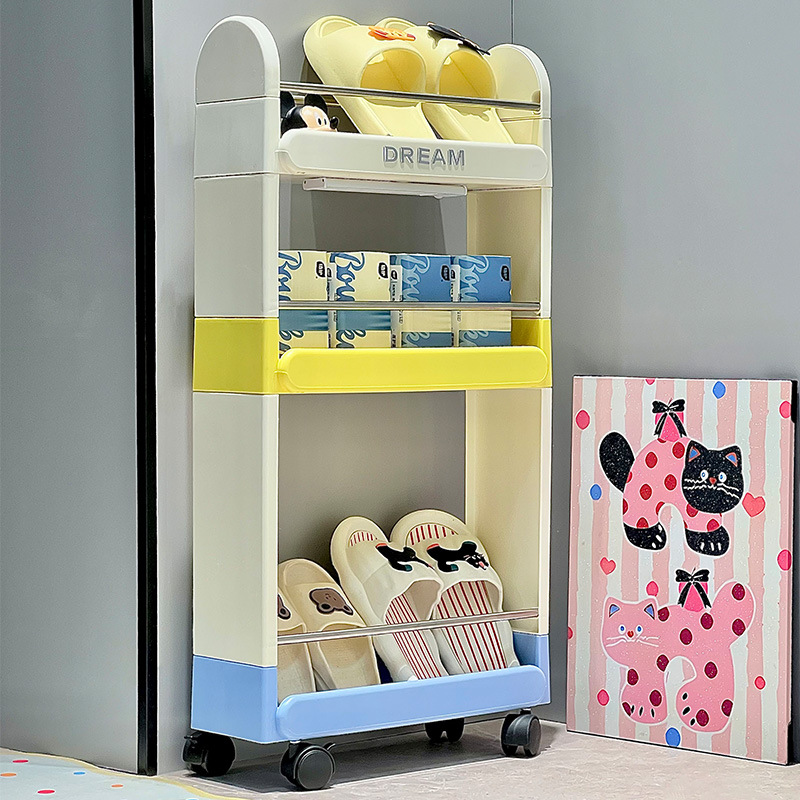 【 Selected 】 Bathroom storage rack, living room trolley, snack storage and organization rack, large-capacity bathroom storage rack details Picture