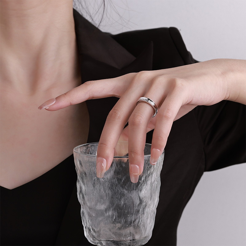 戒指/铜微镶戒指/手工戒托/Awayi/古银戒指细节图