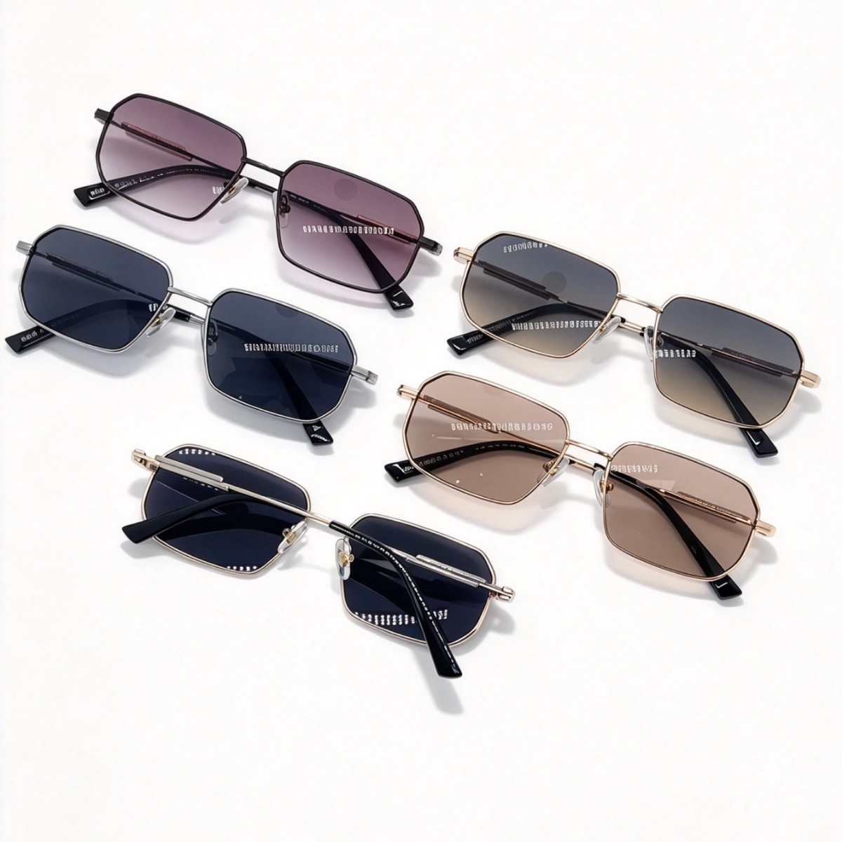 Square-framed metal sunglasses for men and women are fashionable and trendy business glasses with side decoration and temple decoration. They are retro and personalized sunglasses Application Scenario