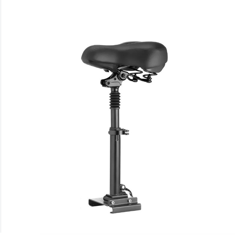 跨境双重减震鞍座零配件通用款快速折叠免打孔小米电动滑板车座椅白底实物图