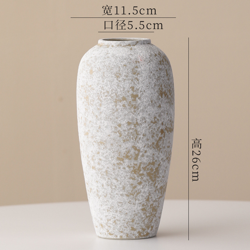 陶瓷花瓶诧寂风鲜花大号简约水培水养鲜切花仿真手工花干花花卉图