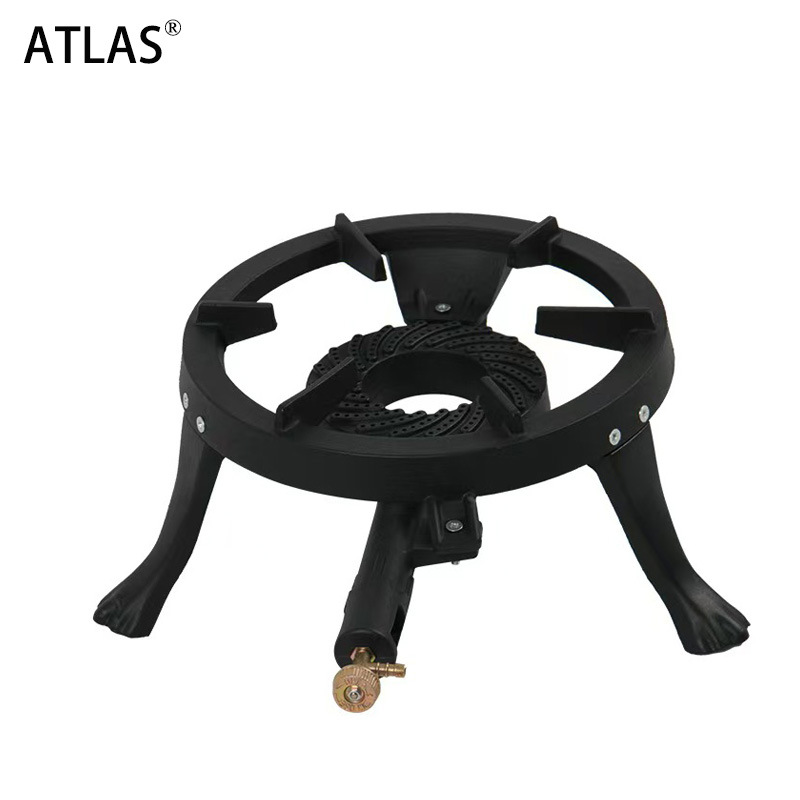Commercial high-intensity gas stove, cast iron single-head stove, windproof stove, wild outlet gas stove, high-intensity energy-saving high-power stove Specification image
