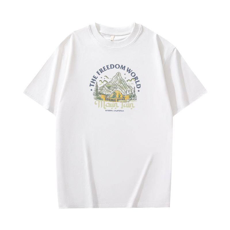 短袖/T恤/短袖T恤/体恤男士短袖潮流/t恤白底实物图