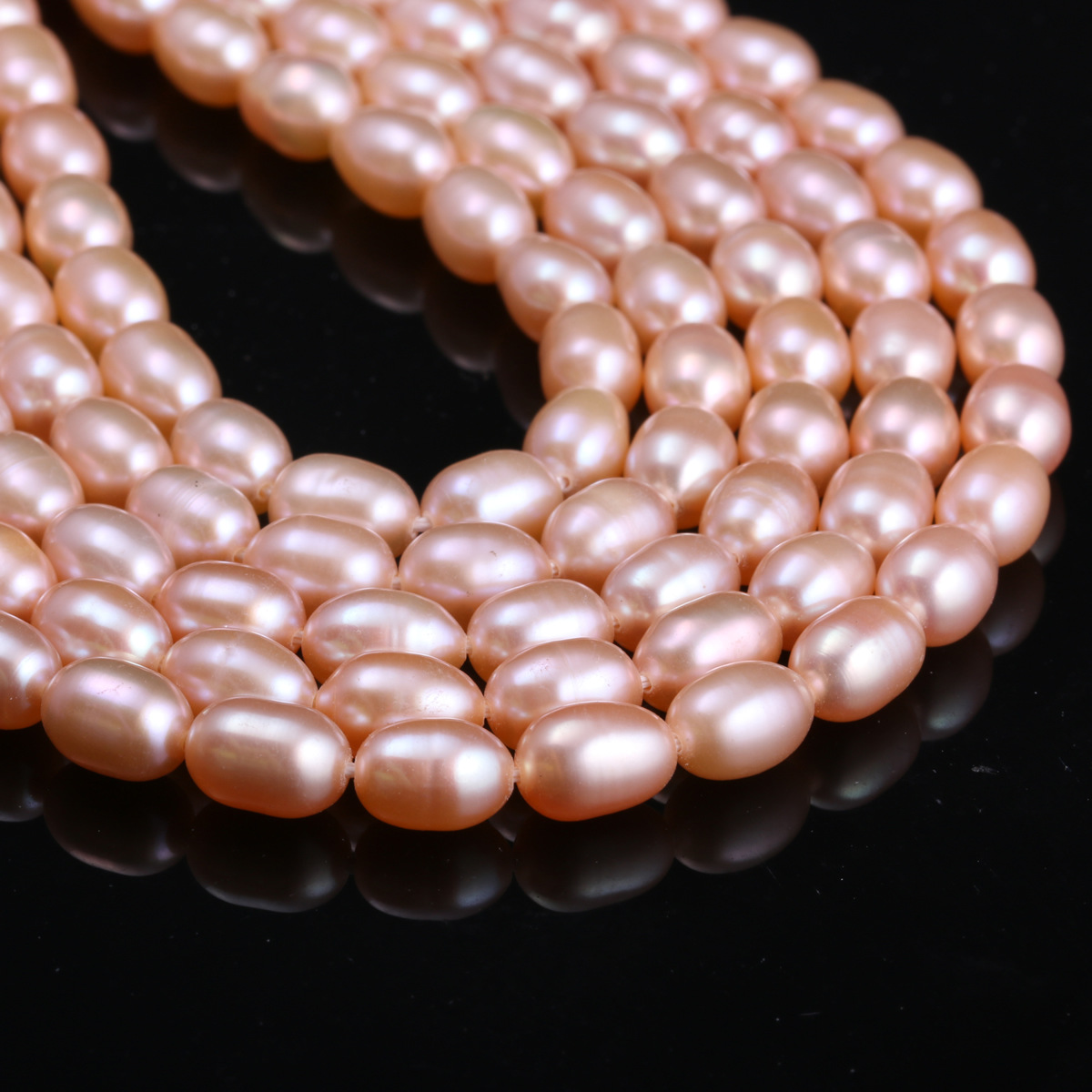 AAA natural freshwater pearl rice beads, 36cm long, semi-finished pearl rice-shaped necklace, loose beads, diy necklace bracelet matching Specification image