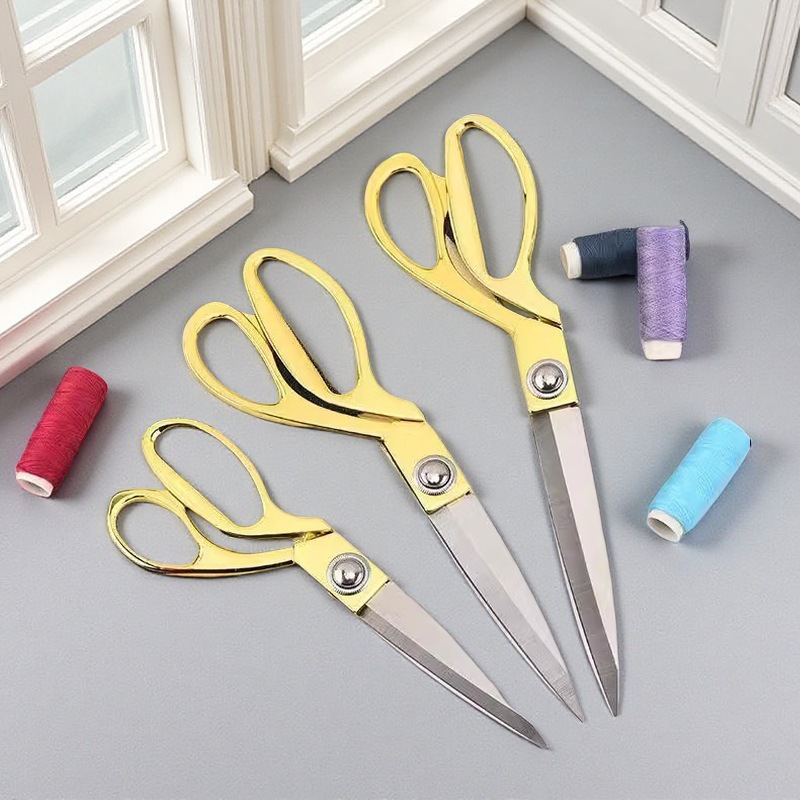 Yangjiang knife and scissors, stainless steel user scissors, tailor scissors, aluminum alloy handle, sharp fabric cutting scissors, festive opening scissors