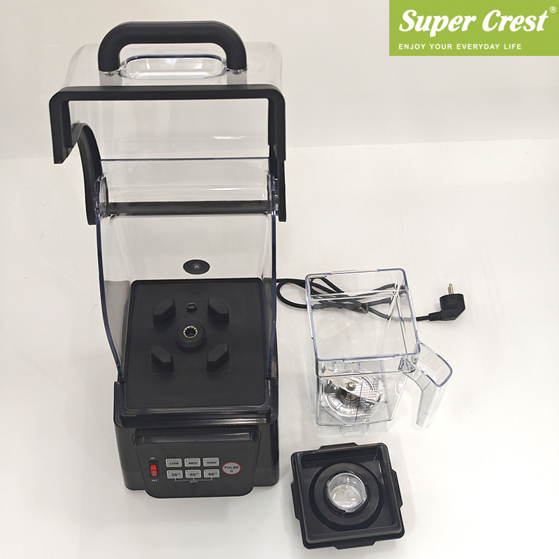 Super Crest沙冰机商用奶茶店料理机静音带罩碎冰机家用榨果汁机 Application Scenario