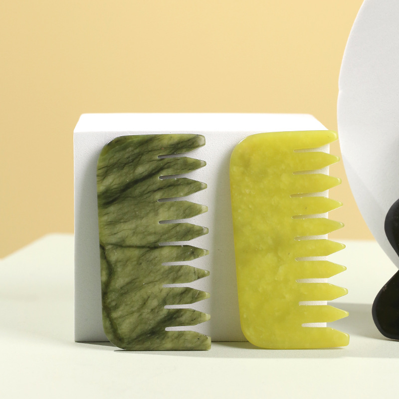 Xiuyan jade gua sha comb, copper gua sha board, moxibustion tools, new jade gua sha products Specification image