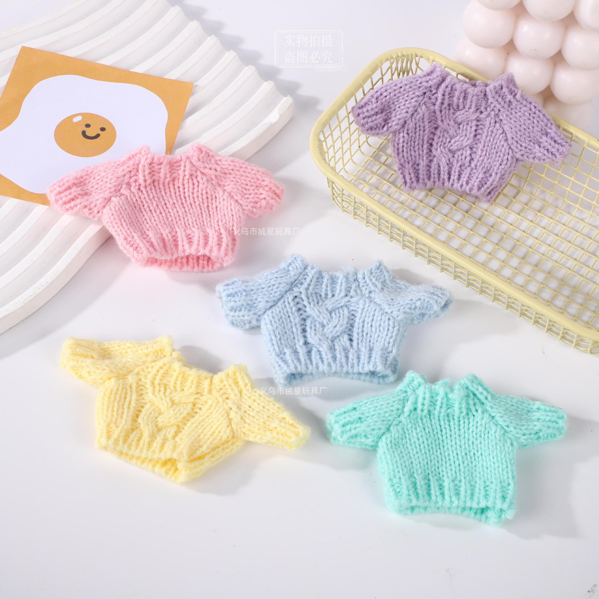 Hot-selling Dog Grooming Master Dog plush toy clothes 10cm doll clothing decoration set 8 points bjd sweater collection full figure