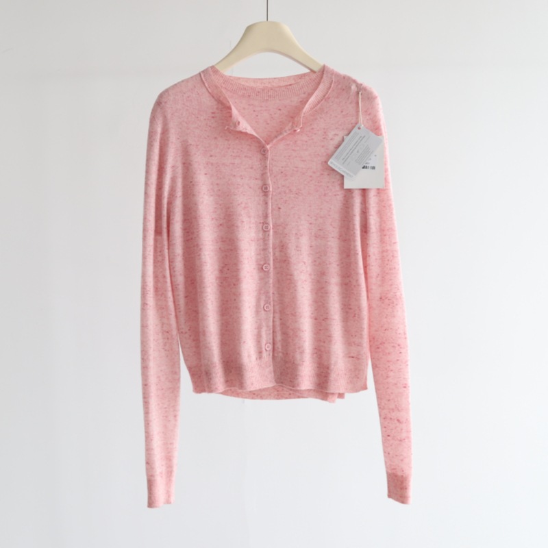 Spring and Summer Colorful 16-needle seamless long-sleeved knitted cardigan for women, soft and skin-friendly commuting outerwear, with a thin coat Specification image