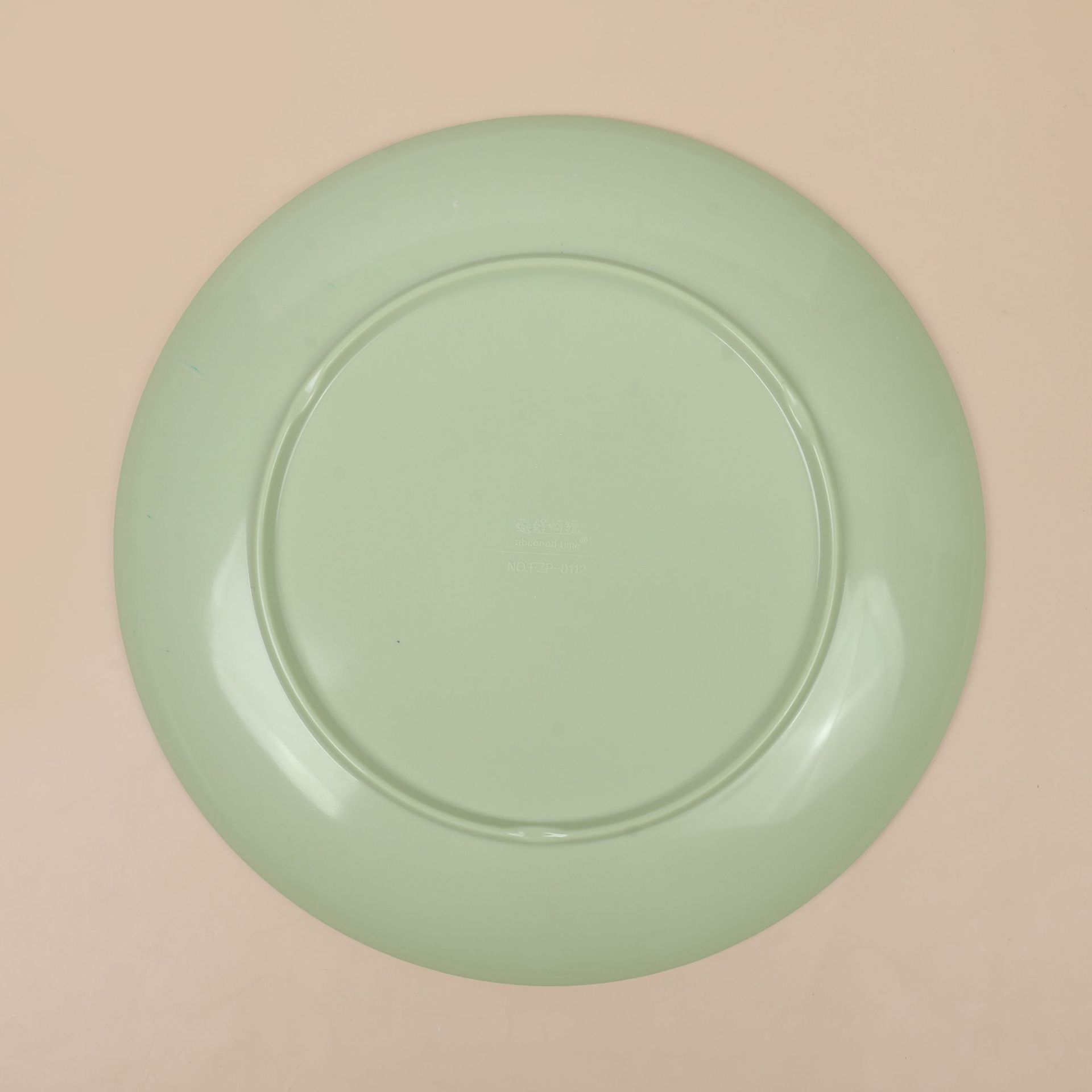 Wholesale of green round plates, melamine imitation porcelain flat plates, restaurant plates, hotel deep plates, round plates and stir-frying plates Item Picture