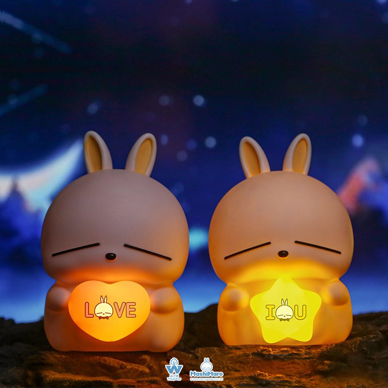 Wholesale of new Rogue Rabbit creative decorative items, multi-functional luminous resin decorative items for home and bedroom decoration handicrafts details Picture