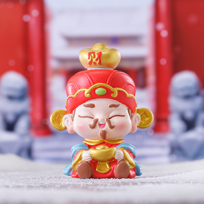 New products: yun God of Wealth Blind Box, trendy toys, figurines, patriotic and trendy resin decorations, desktop ornaments wholesale Specification image