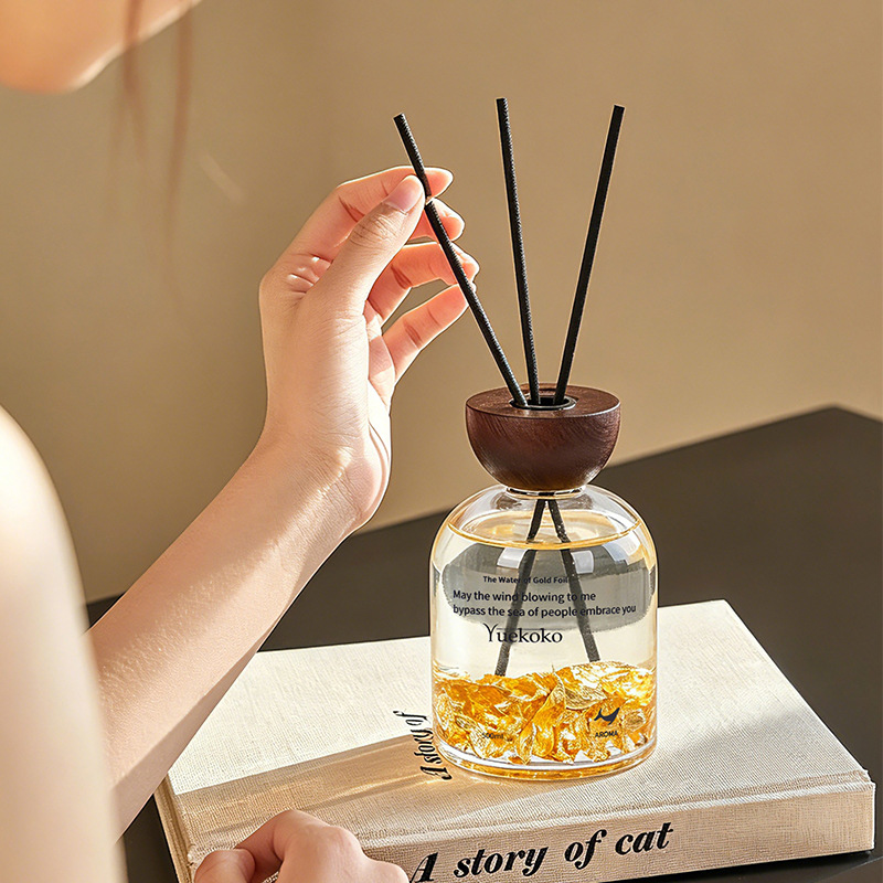 Agua de hoja de oro 500ML gran capacidad sin fuego aromaterapia dormitorio larga duración difusor de aroma de hotel fragancia juego de regalo de cumpleaños