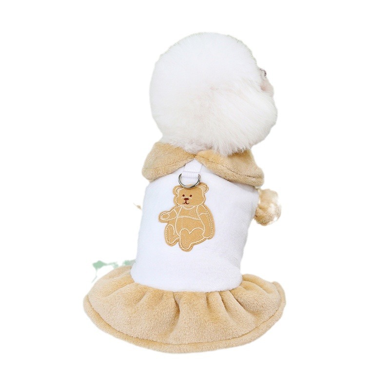 24 otoño invierno nuevo características de tracción anillos de tracción mascotas casual oso de nieve tracción falda de algodón perros perros pequeños en stock Item Picture