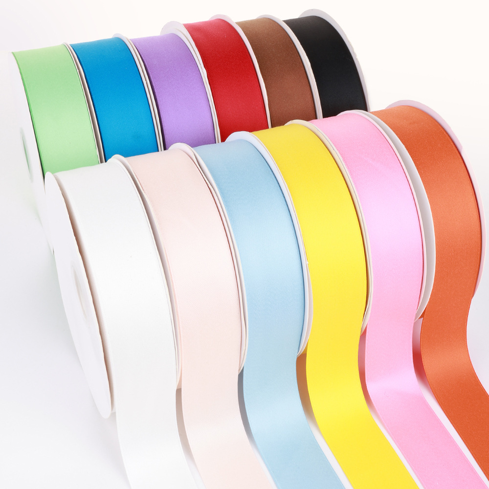 Dingxin woven tape, double-sided polyester cotton tape, matte hair accessory, bow, diy ribbon, gift packaging, matte gloss tape wholesale Specification image