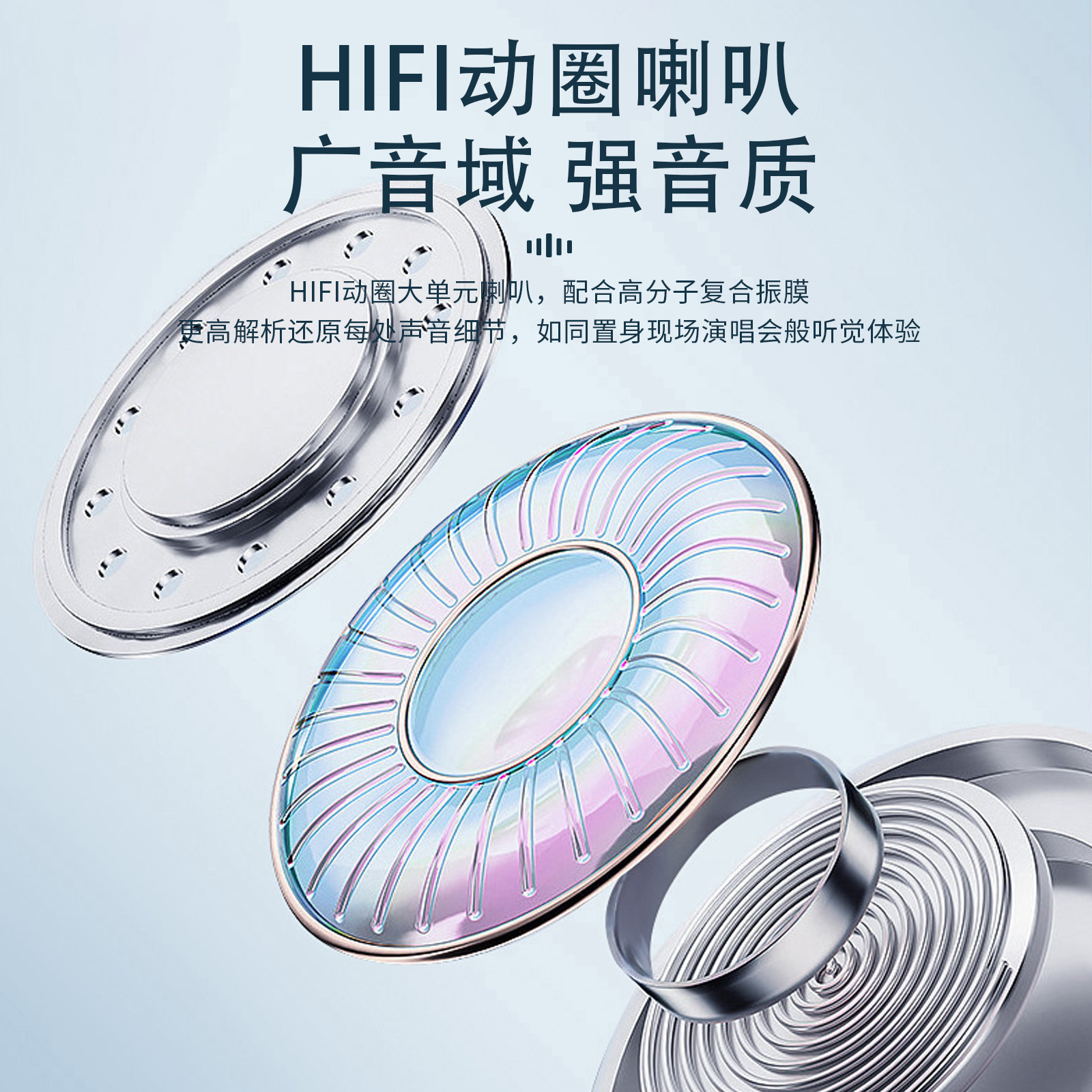 The H103 over-ear Bluetooth headphones are a cross-border bestseller with foldable RGB ambient lighting, active noise cancellation and dynamic driver speakers Specification image