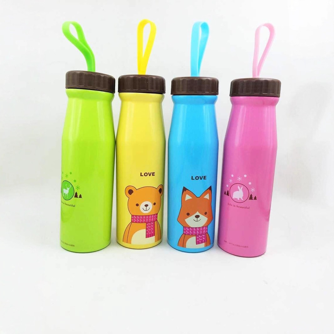 Creative cartoon food-grade 304 stainless steel insulated children's water cup, outdoor portable and simple children's water cup details Picture