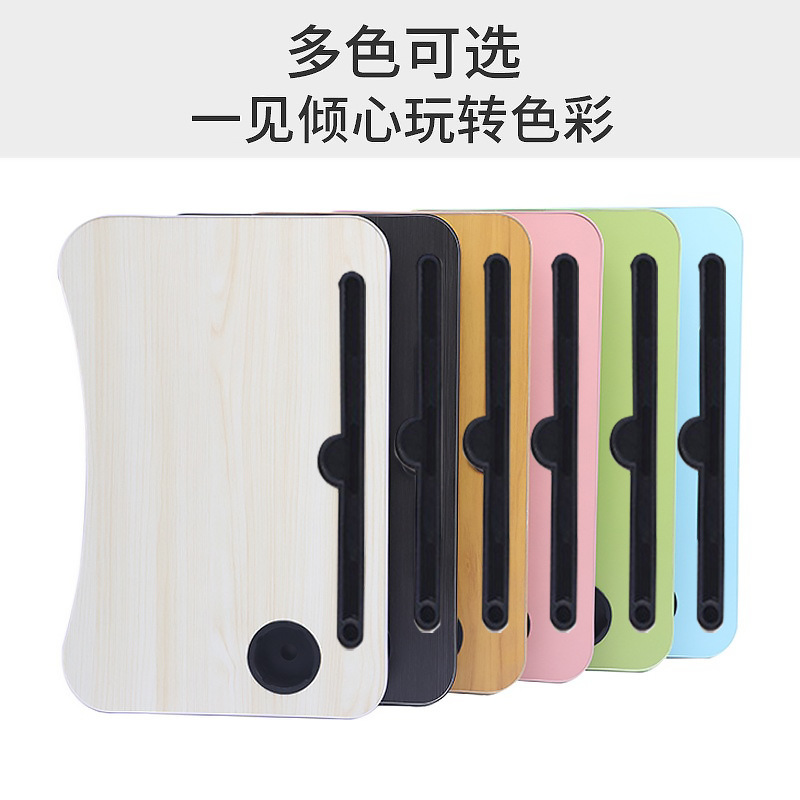 Customizable color bed small table, foldable bed table, dormitory computer desk, home desk, lazy person study desk details Picture