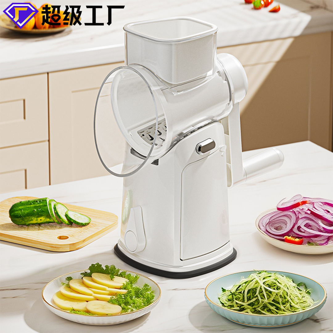 跨境爆款多功能切丝切片刨丝切菜机土豆萝卜手摇滚筒切菜器现货