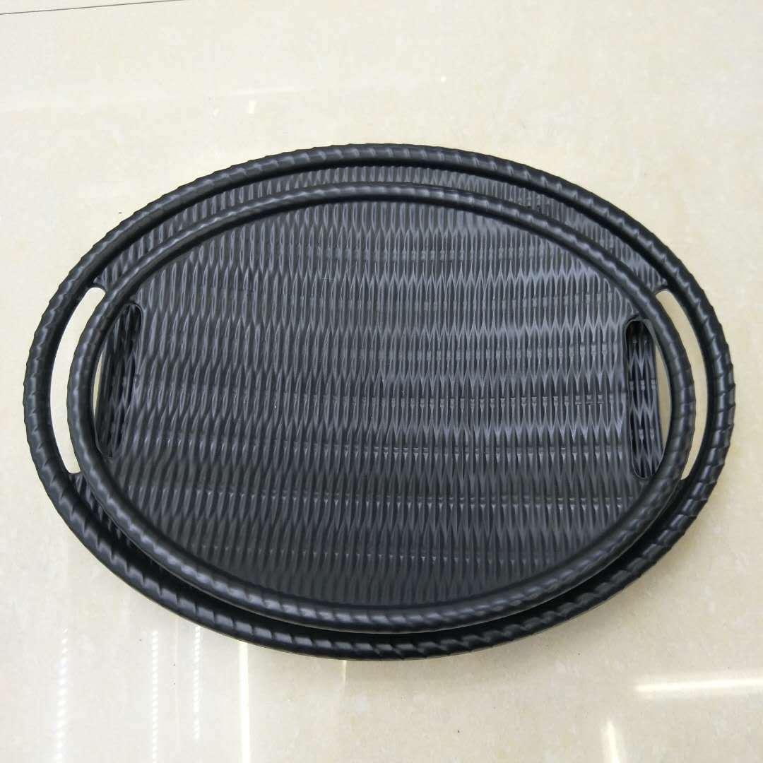 Bamboo-woven melamine fruit basket, melamine tableware, vegetable basket, fruit plate, tray, storage plate full figure