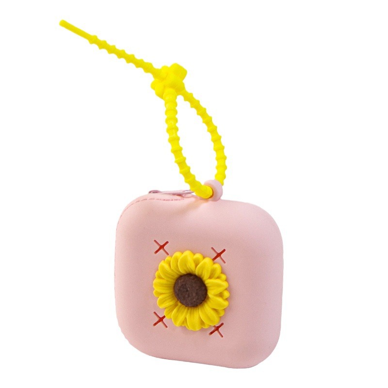 Wholesale of best-selling mini DIY hole coin purges, cute children's small square bags, headphones, data cables, and coin storage cases Item Picture