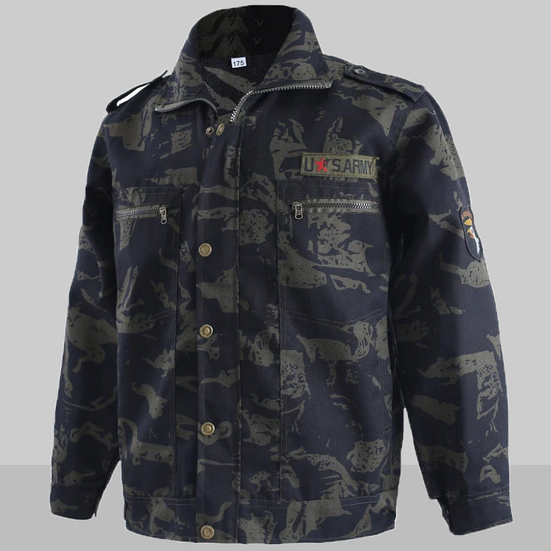 耐磨迷彩工作服单件上衣套装男士裤子机工建筑工地汽修工装劳保服细节图