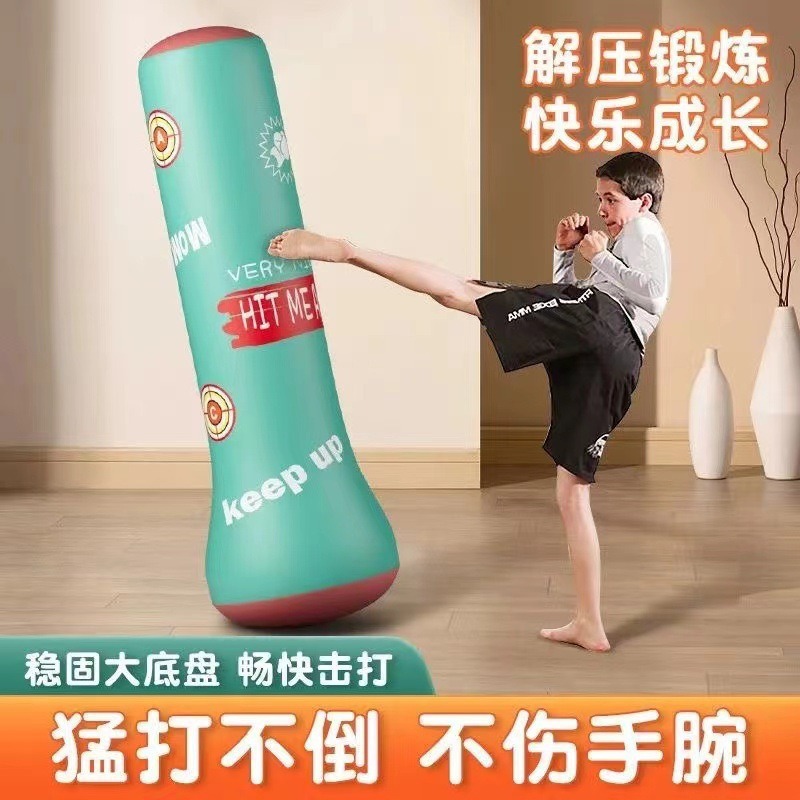 充气拳击柱儿童健身不倒翁玩具立式解压沙包袋跆拳道散打训练器材细节图