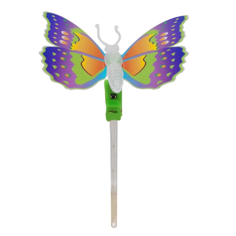 Douyin products' new seven-color glowing butterfly handheld flashing wings are available for children's toys at the square night market and street stalls Item Picture