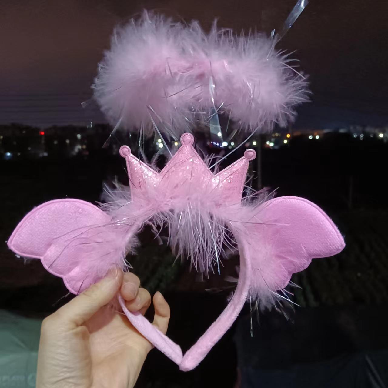 网红卡通发灯光/应援/发卡配件/夜市饰品/复活节白底实物图