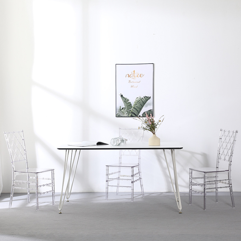 Star Factory Wedding Chairs, hotel banquet chairs, transparent crystal chairs, castle bamboo joint chairs, wedding banquet restaurant auditorium, outdoor hotel tables and chairs Specification image