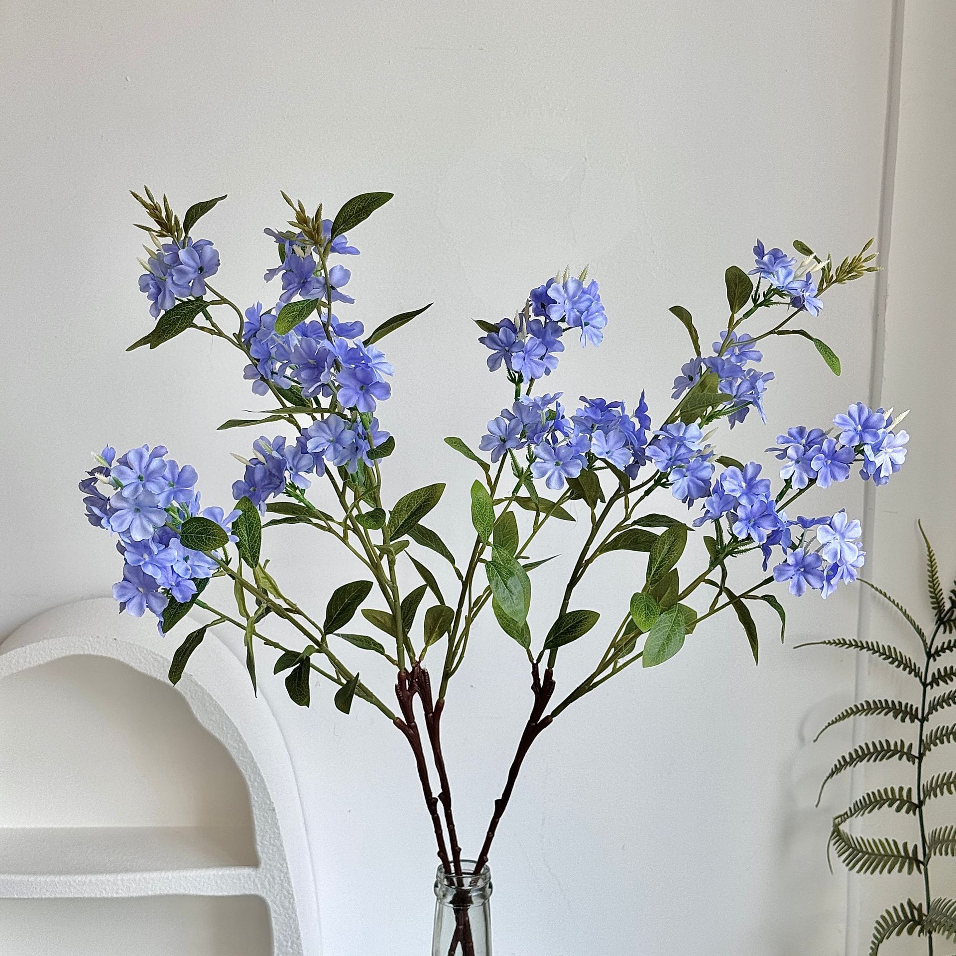 长枝雪兰花仿真花绣球假花束简约家居客厅装饰样板房摆件拍照道具产品图