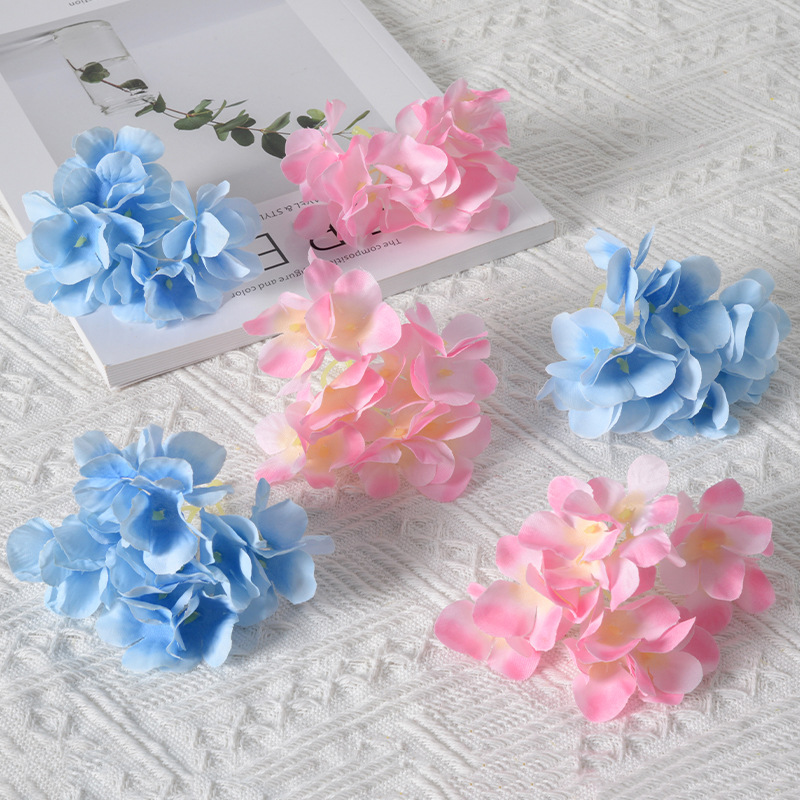 仿真DIY绣球花头花朵手工花瓣材料发饰配件 汉服搭配家居装饰假花