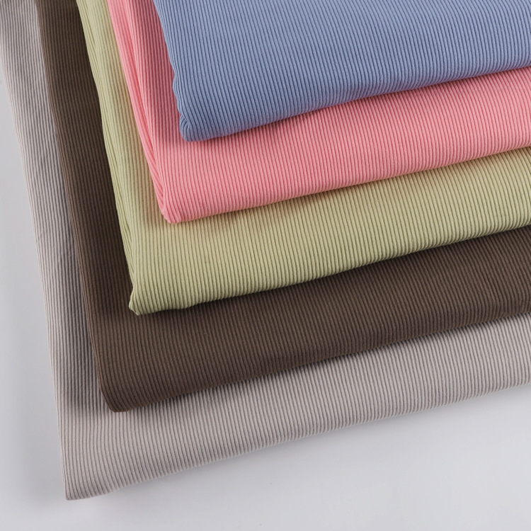 2*2 cotton ribbed elastic fabric 260g in stock for autumn and winter warm base layer and home wear ribbed fabric Specification image
