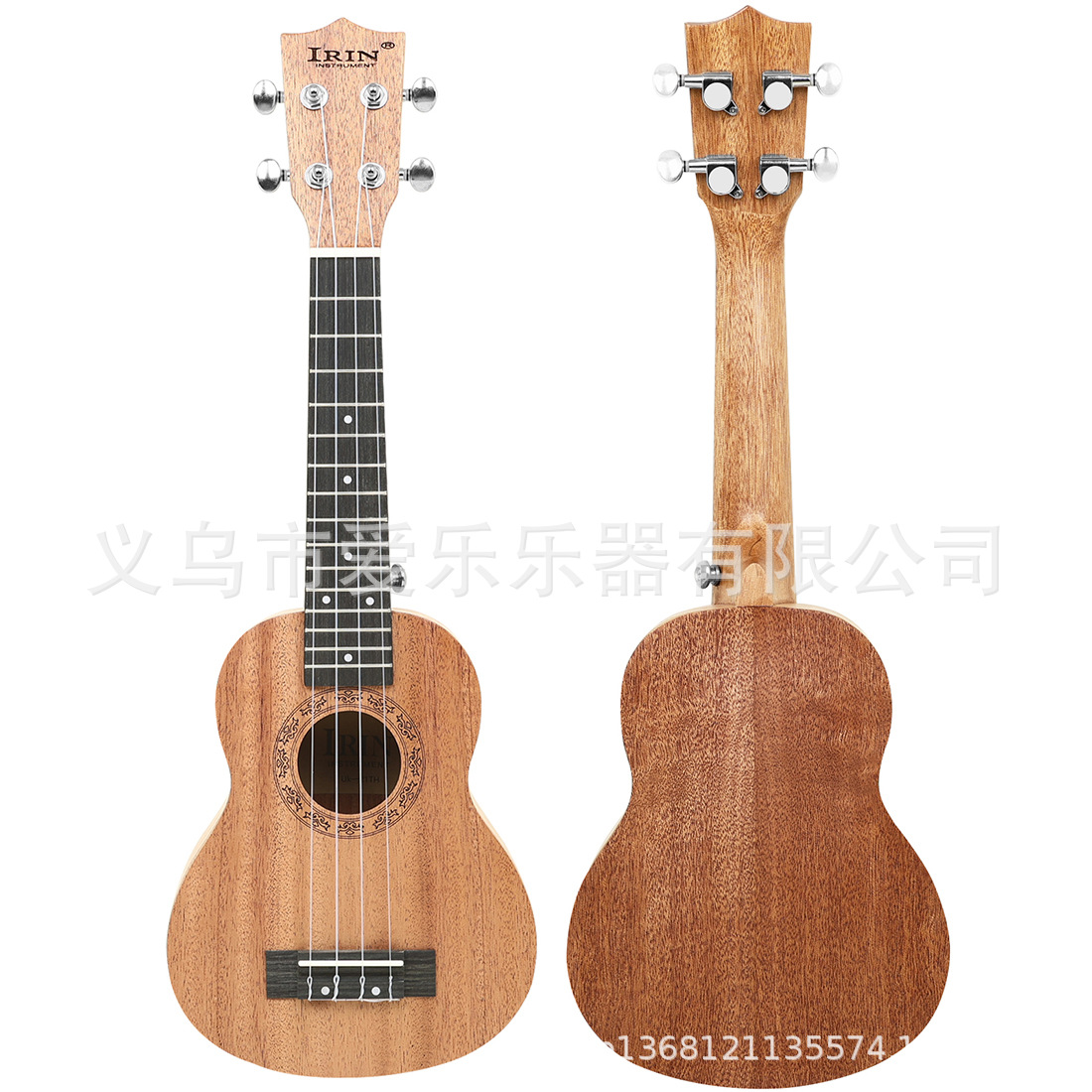 IRIN Mahogany ukulele manufacturer wholesale 21-inch ukulele for beginners to practice solid wood four-stringed instrument Item Picture