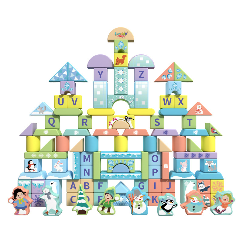 Customized wooden building blocks, educational building blocks, large-sized children's wooden building blocks wholesale, assembly building blocks, early education toys Application Scenario