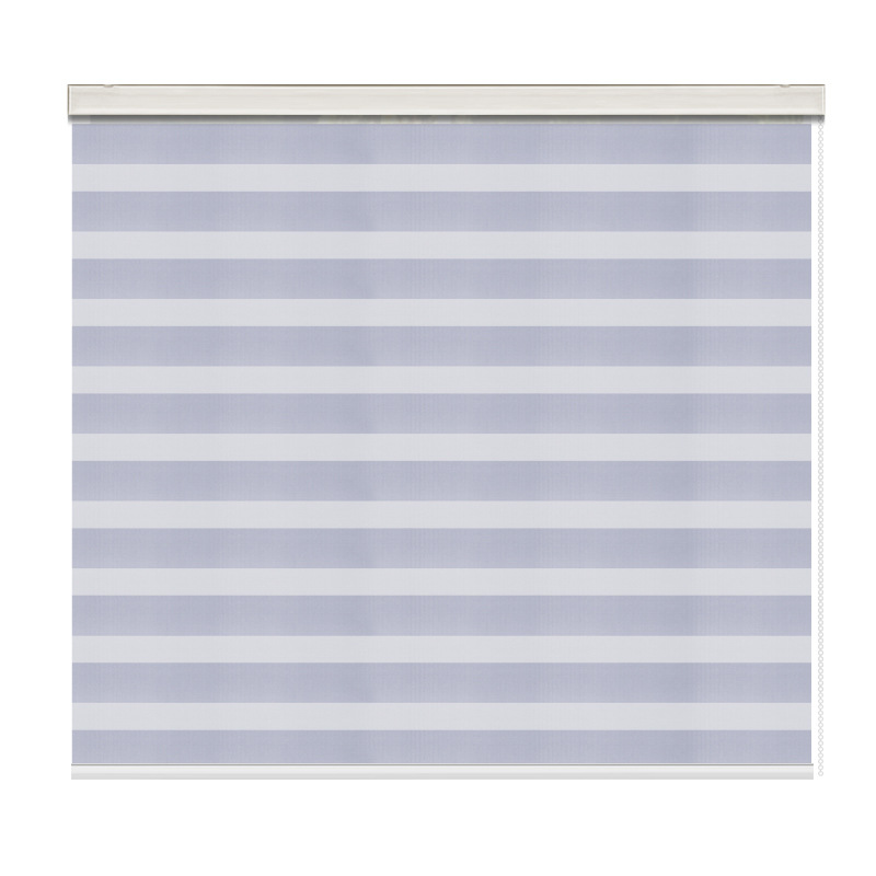 现货免打孔斑马帘外贸窗帘成品柔纱帘升降卷帘遮阳百叶窗帘定制白底实物图