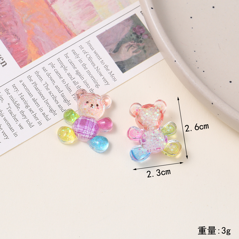 Luminous flash high-transparency sequin cut surface gradient color butterfly epoxy resin AB glue accessories diy jewelry accessories handmade hair accessory materials Specification image