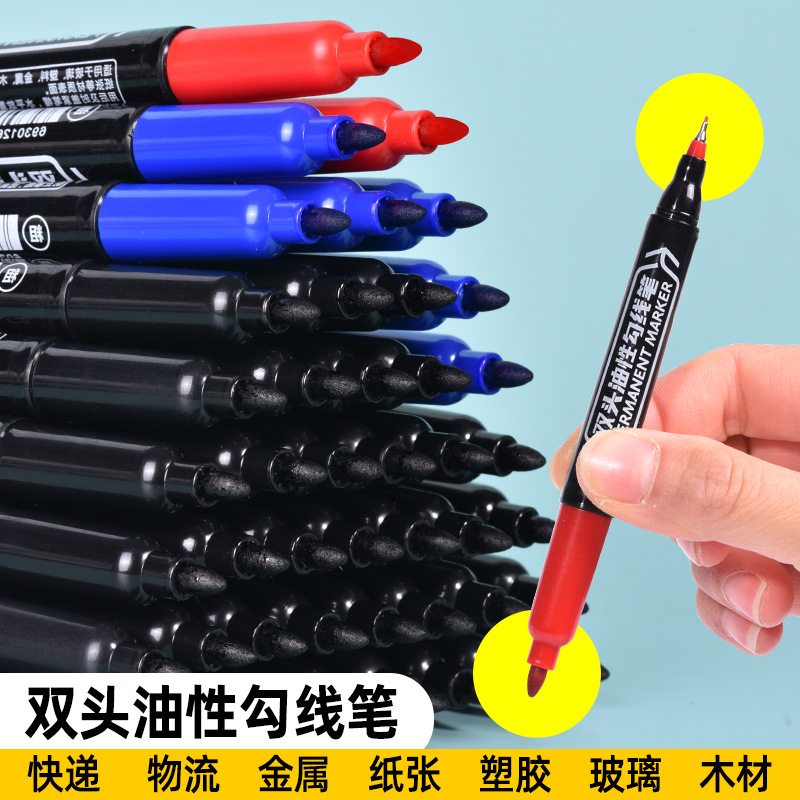Factory direct supply of double-headed marker pens, oil-based markers, Tianfeng 1092 line marker pens