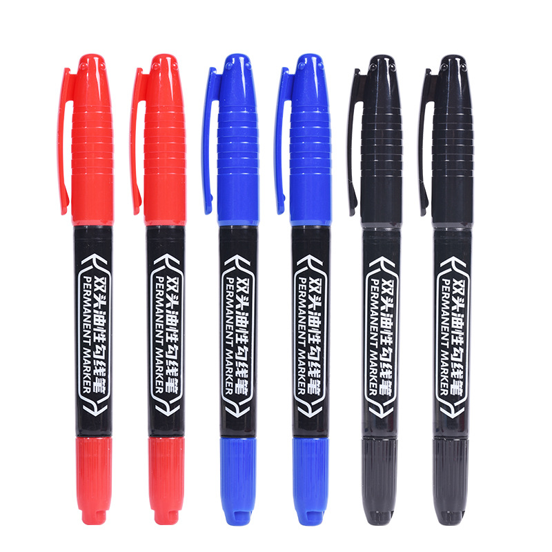 Factory direct supply of double-headed marker pens, oil-based markers, Tianfeng 1092 line marker pens Item Picture